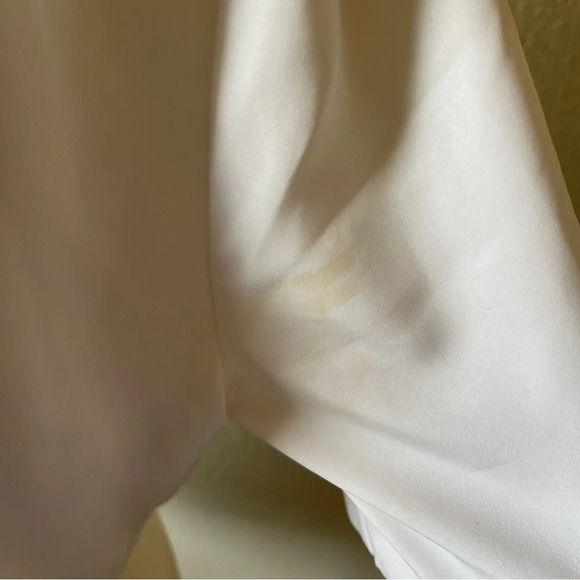 Vintage Christie & Jill Vtg White Blouse Short Sleeve Button Down Womens Sz 8 - Picture 7 of 7